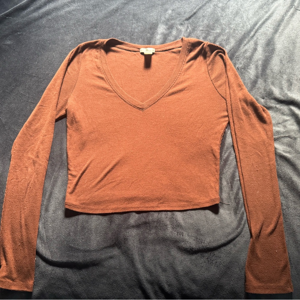 Bozzolo Warm Brown V-Neck Sweater